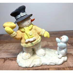 Russ Ice Sculptures Catch The Spirit Snowman Collectible Figurine Winter Decor